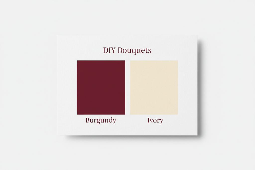 Burgundy & Ivory colour palette