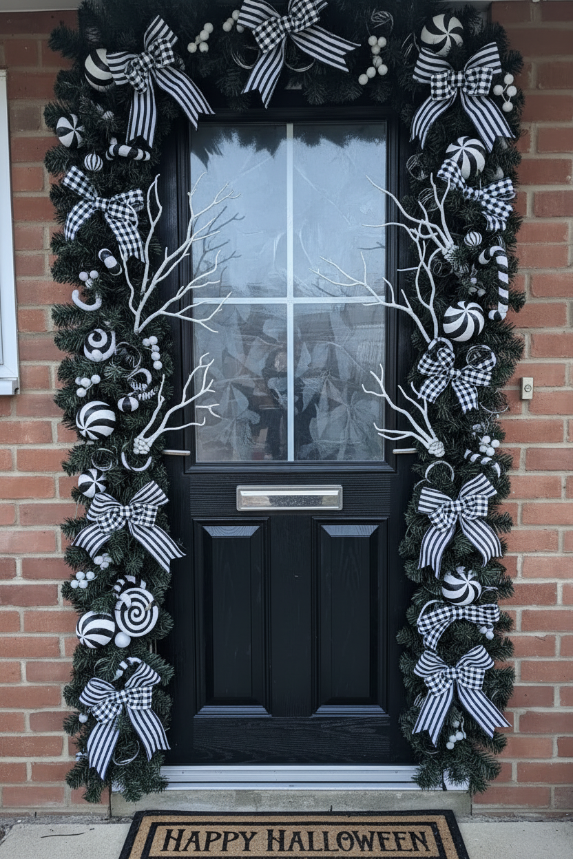 Jack Skellington Door Garland No Wreath