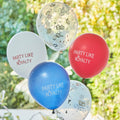 Red, White & Blue Party Like Royalty Balloons- 5 Inner Pack