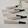 Black and White 'Happily Ever After' Wedding Party Horns- 10 Inner Pack