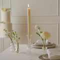 Small Clear Glass Dinner Candle Holder- 1 Inner Pack