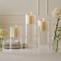 Clear Glass Pillar Candle Holders- 1 Inner Pack
