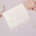 Iridescent and Pink Mermaid Paper Napkins- 5 Inner Pack
