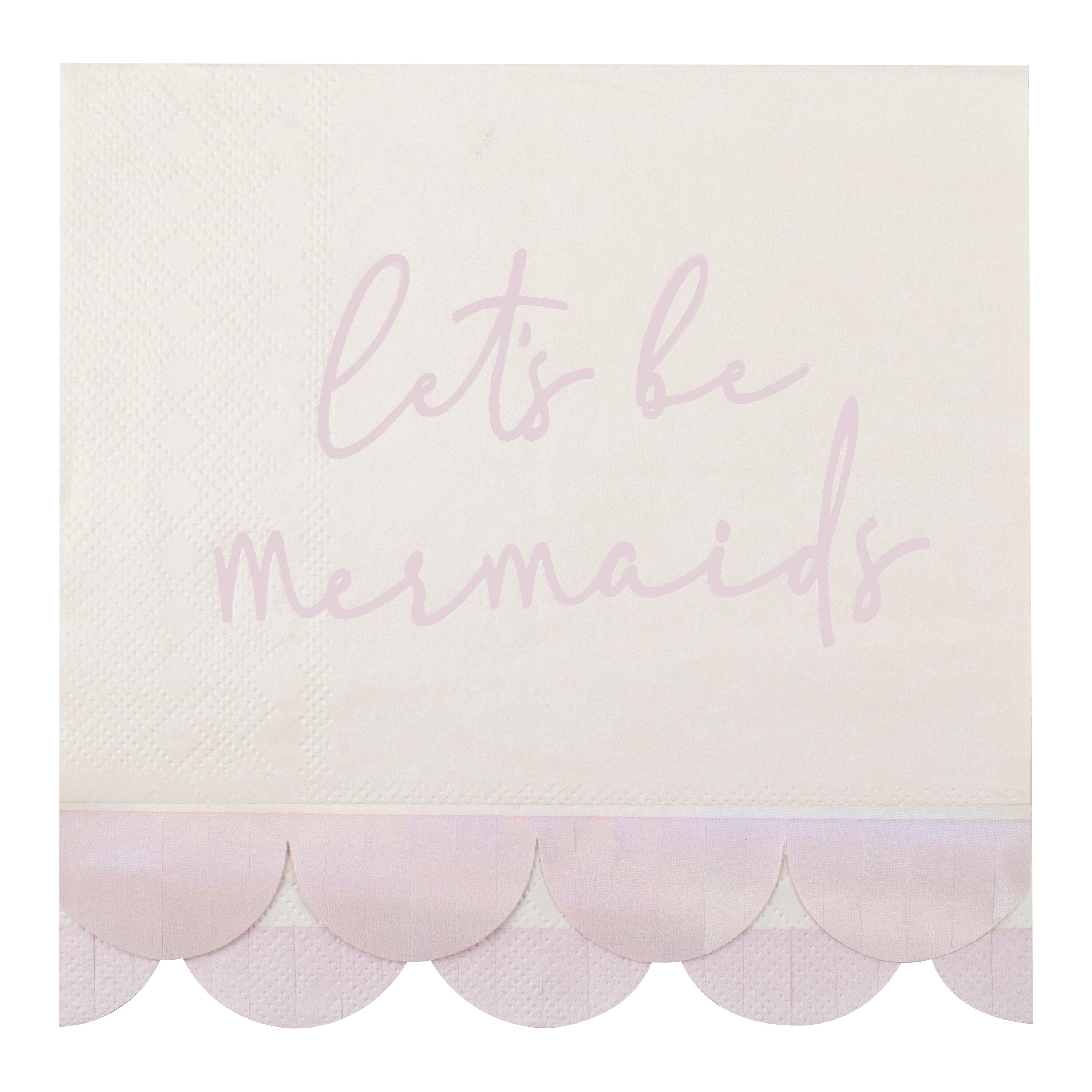 Iridescent and Pink Mermaid Paper Napkins- 5 Inner Pack