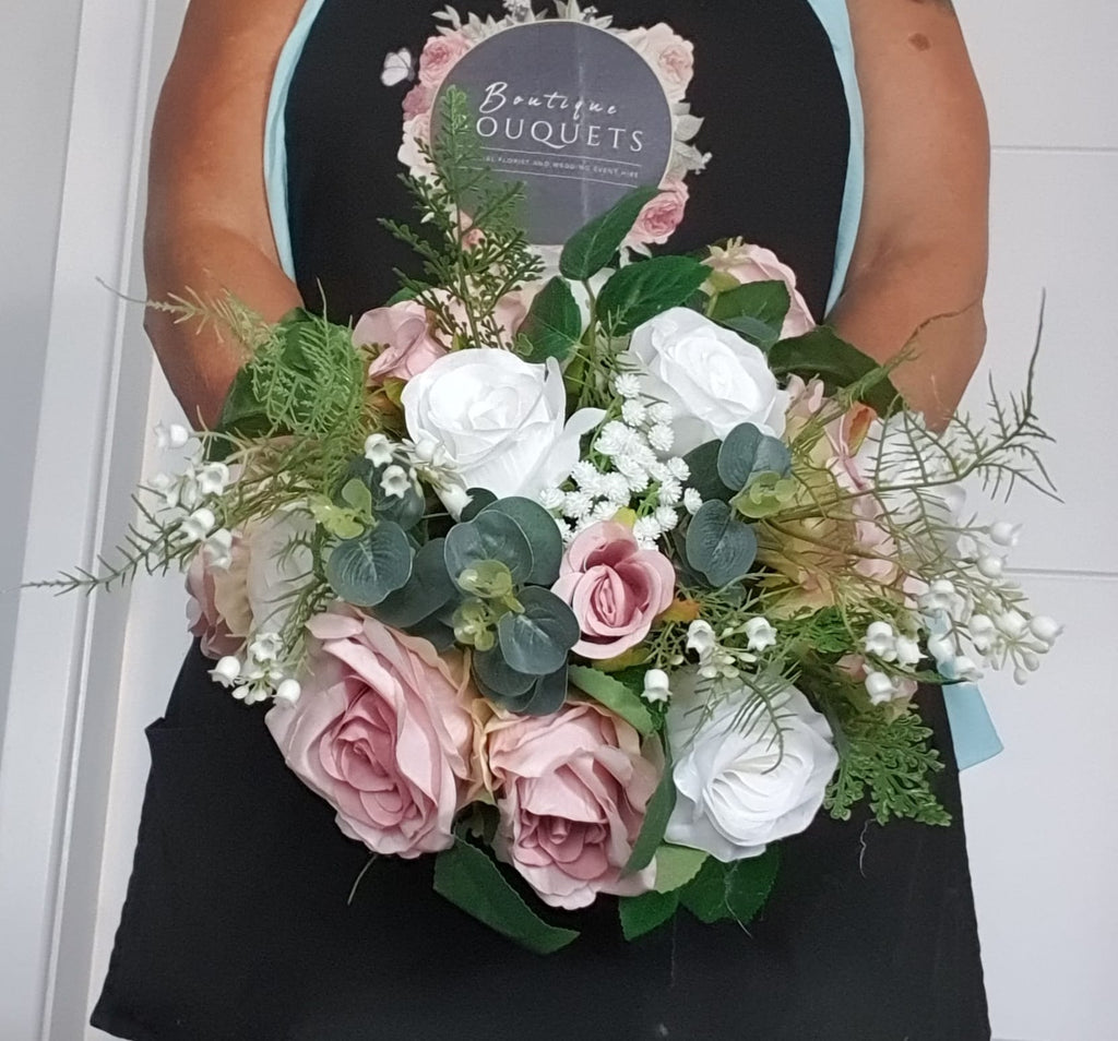 Florence | Silk Rose & Gypsophila Artificial Wedding Bouquet
