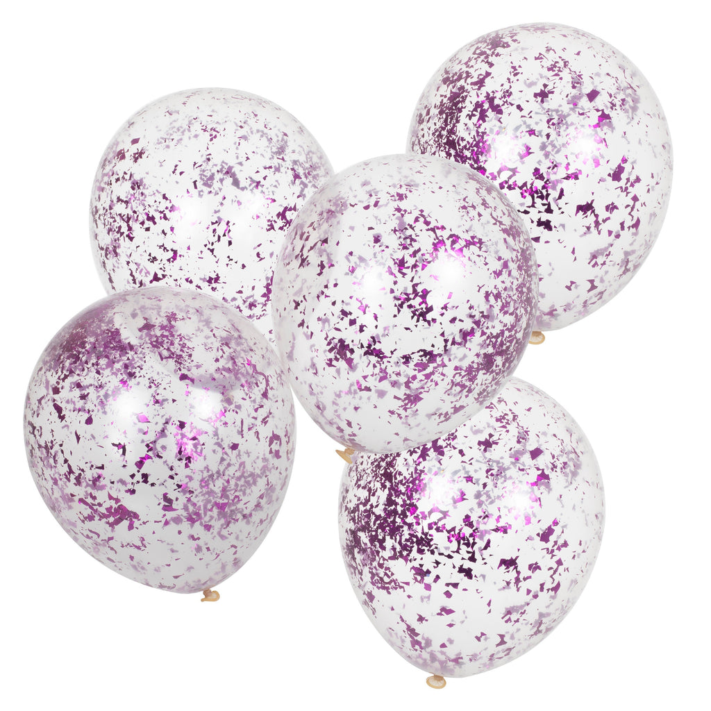 Lilac Confetti Balloons- 5 Inner Pack
