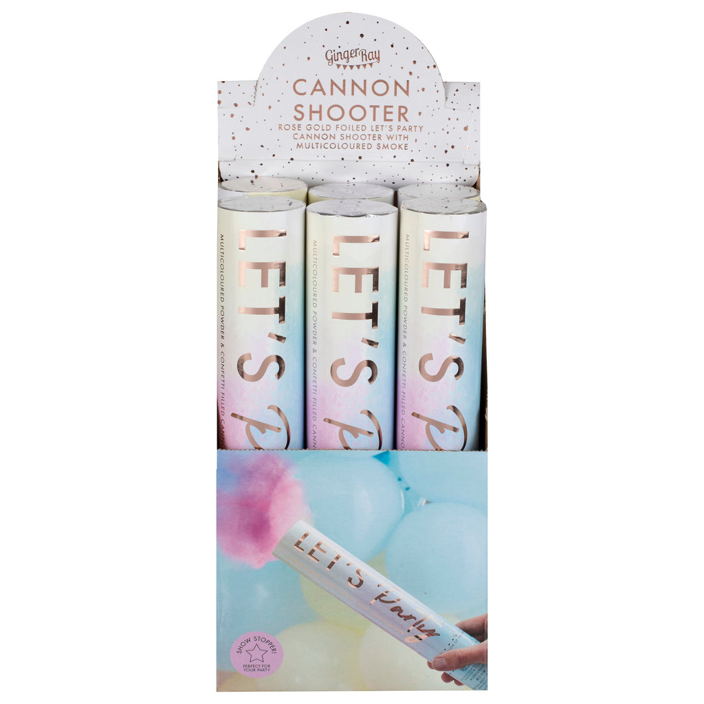 Multi-Coloured Pastel Smoke Cannon- 6 Inner Pack