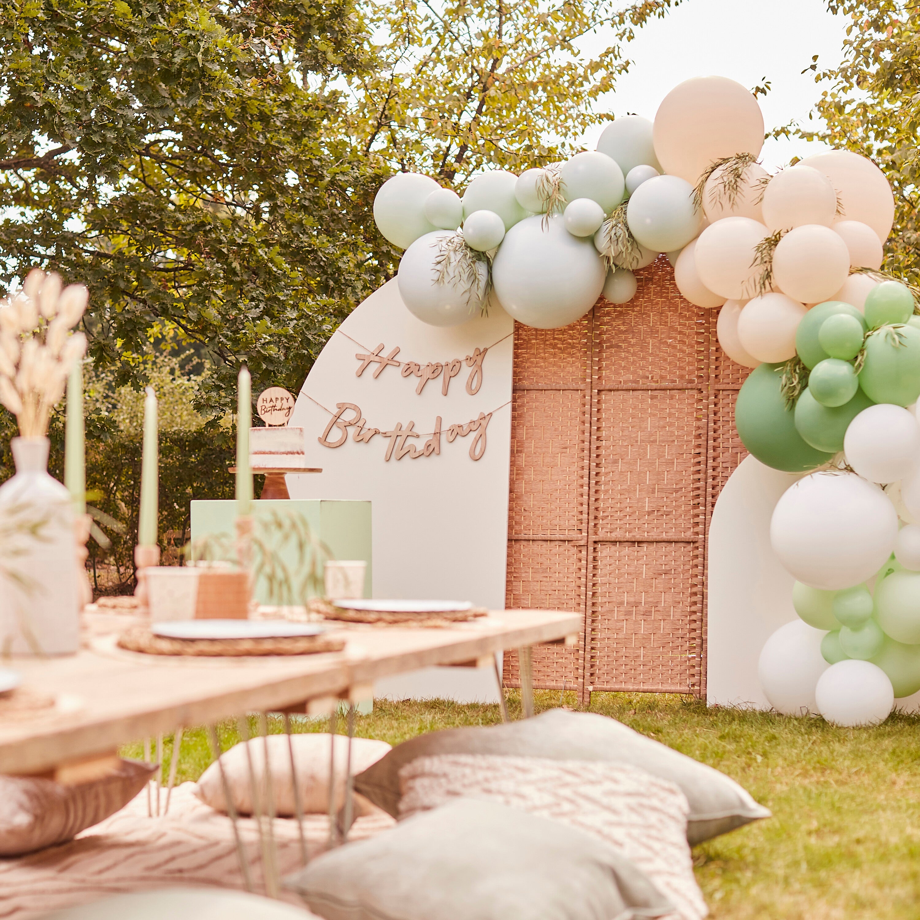Sage & Cream Palm Backdrop