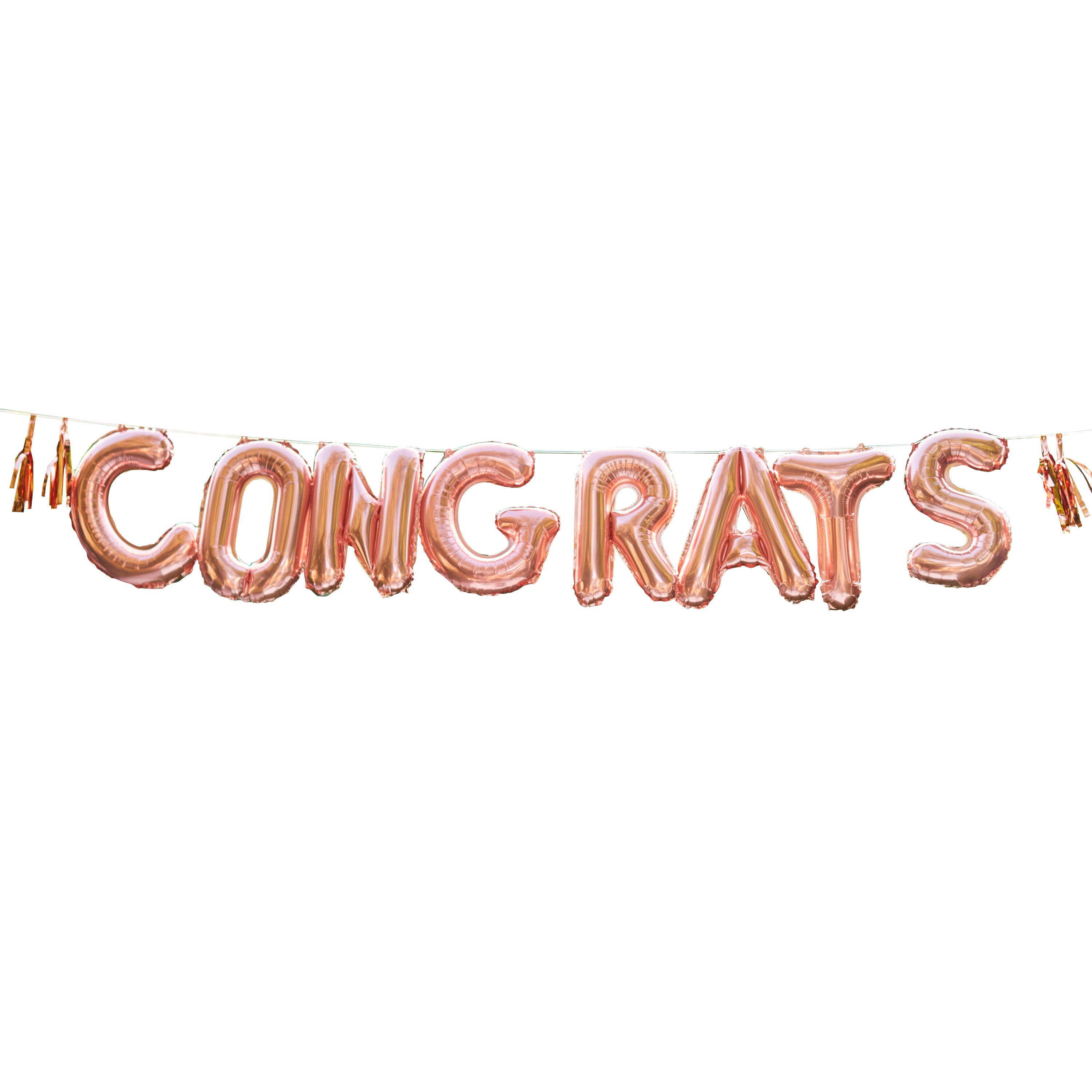 Ballon-Girlande „Congrats Rose Gold“