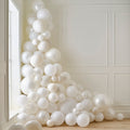 White & Cream Balloon Arch with Pearls- 5 Inner Pack