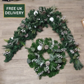 Natural green and white set with delivery badge