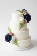 Navy and Blush Cake