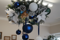 Navy Blue & White Christmas Hanging Chandelier