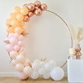 Pampas, White, Peach and Rose Gold Balloon Arch Kit- 5 Inner Pack