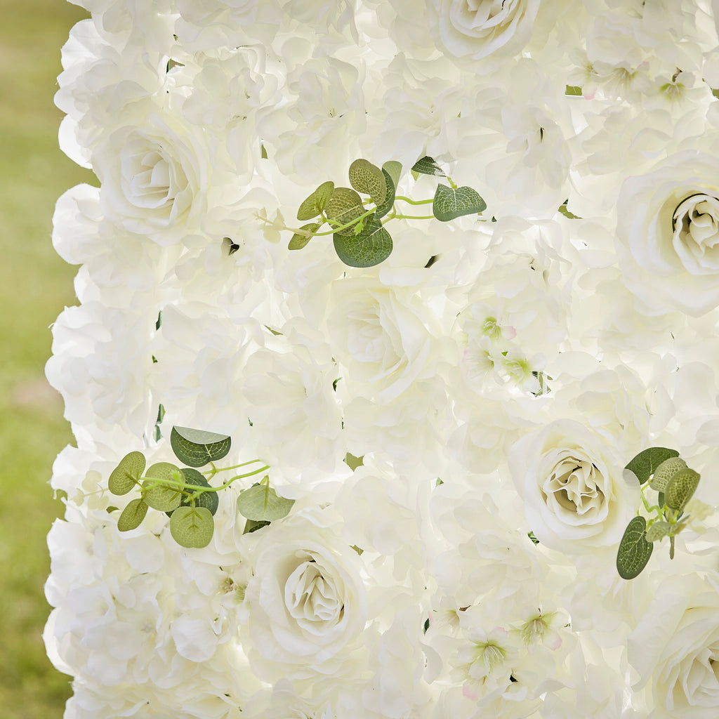 White Rose Flower Wall Backdrop Tile- 3 Inner Pack