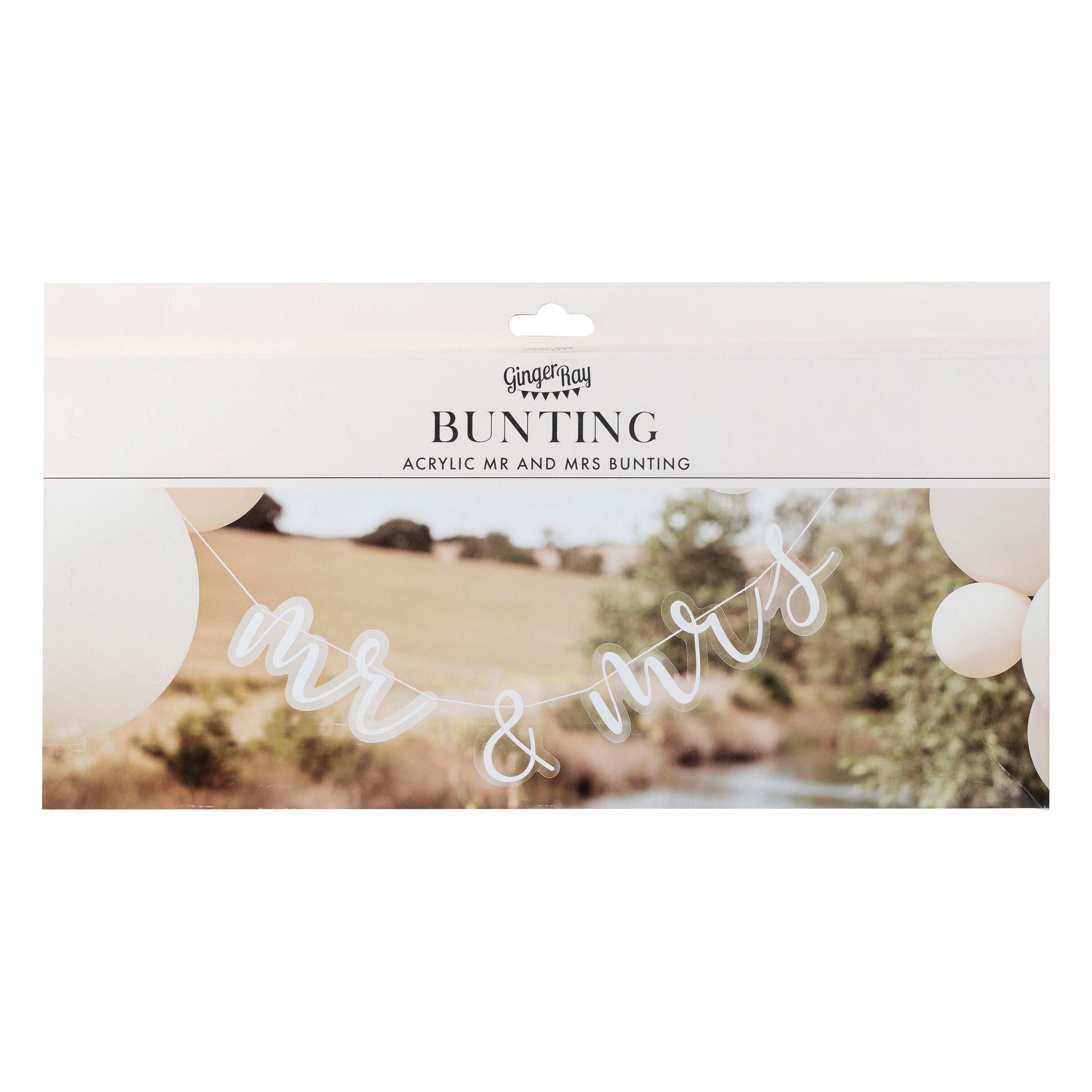 Mr & Mrs Acrylic Wedding Bunting- 5 Inner Pack