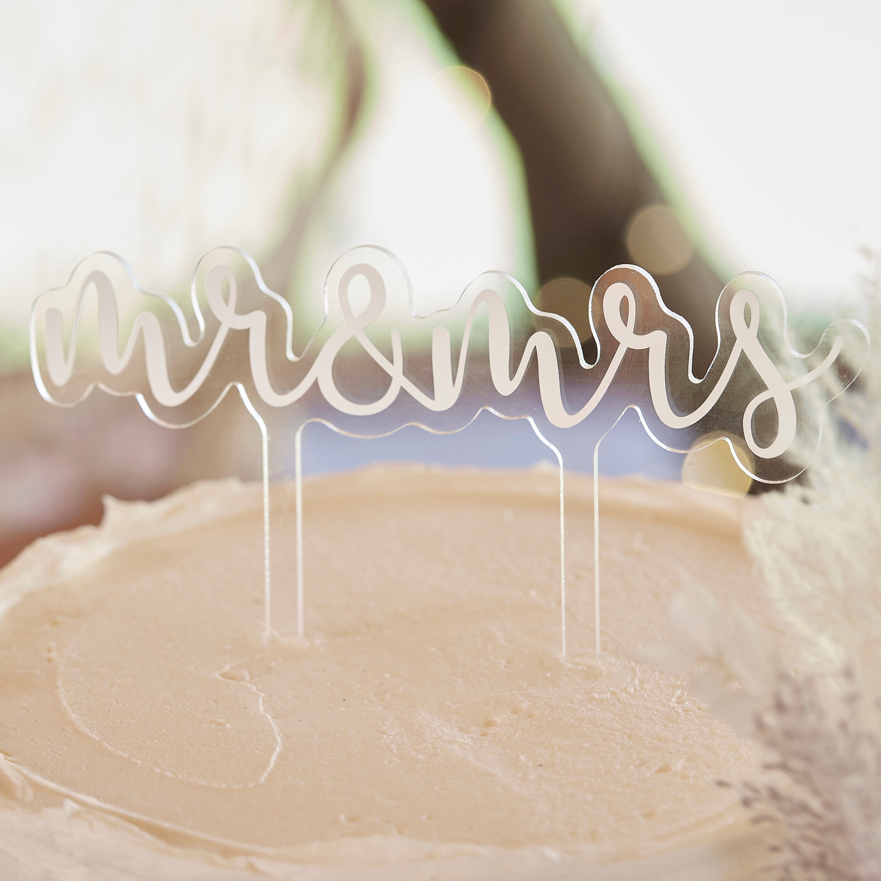 Mr & Mrs Acrylic Wedding Cake Topper