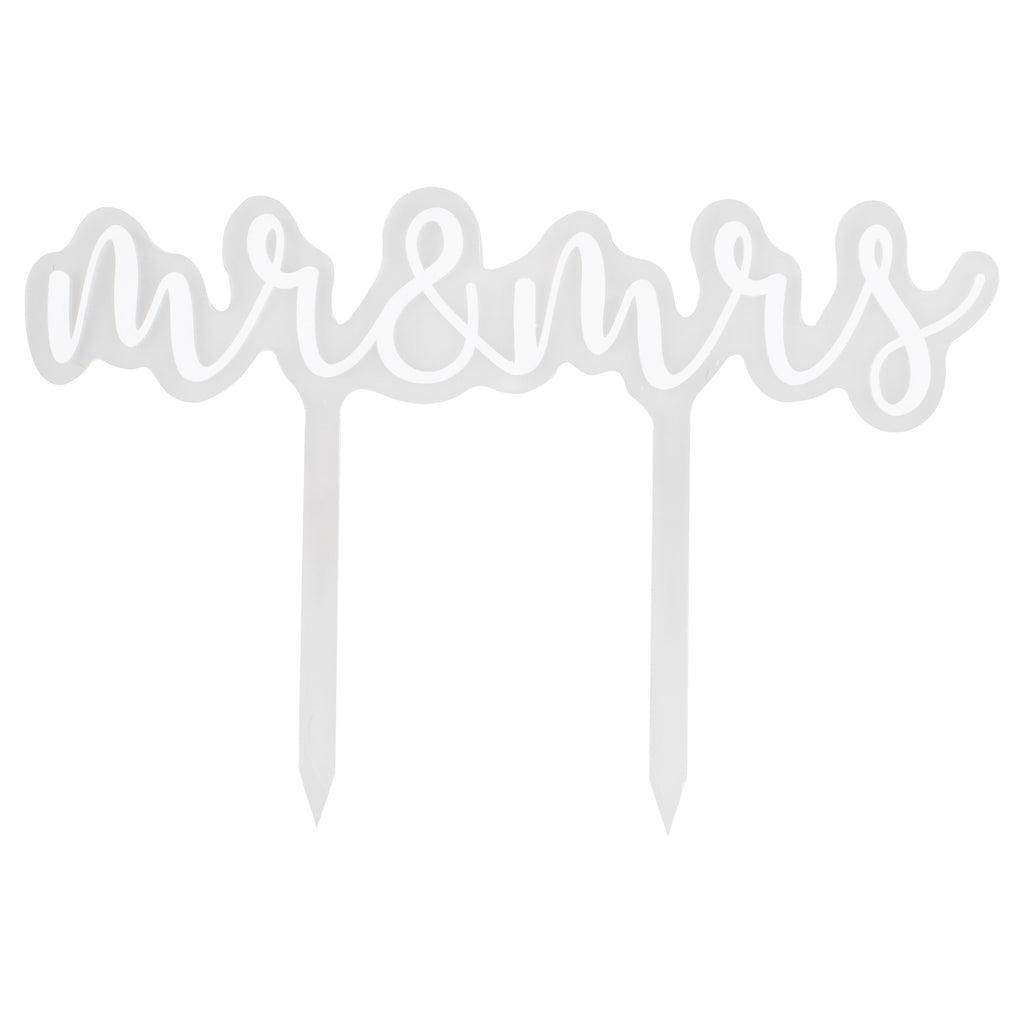 Mr & Mrs Acrylic Wedding Cake Topper