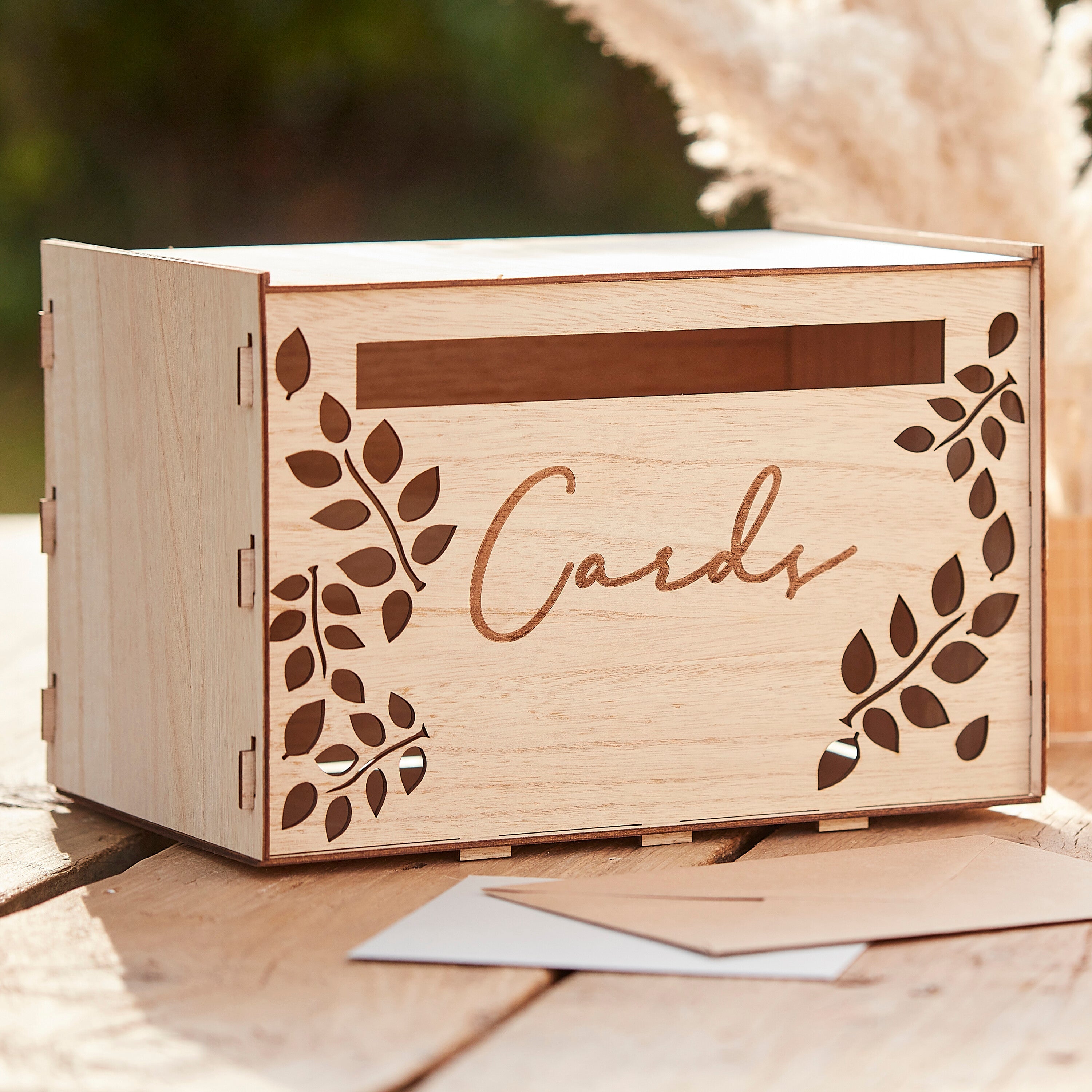 Wooden Wedding Card Box- 5 Inner Pack