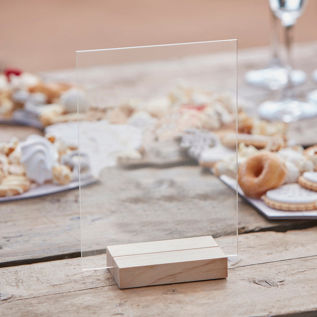 Customisable Small Clear Acrylic Sign- 3 Inner Pack