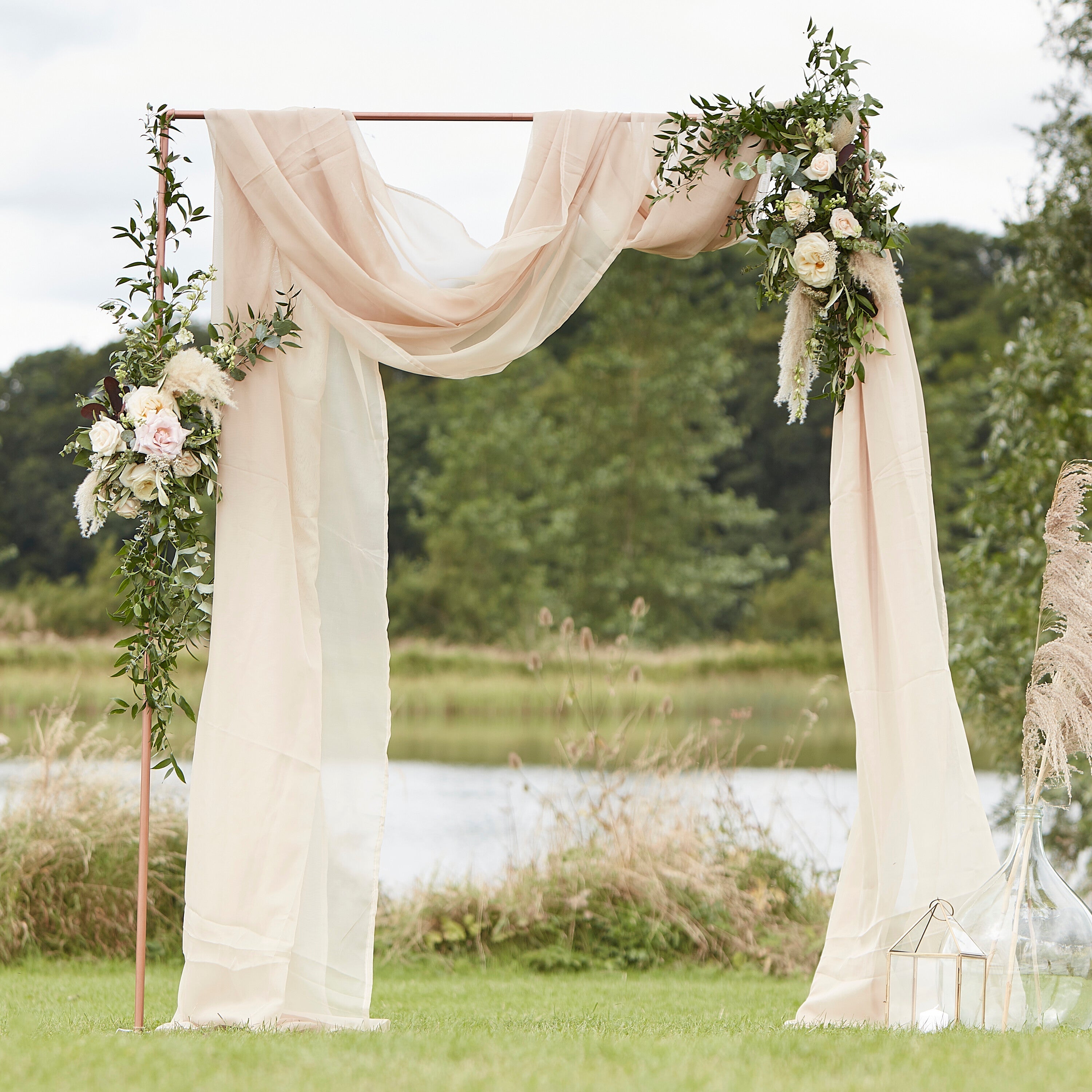 Taupe Draping Fabric Wedding Backdrop- 5 Inner Pack