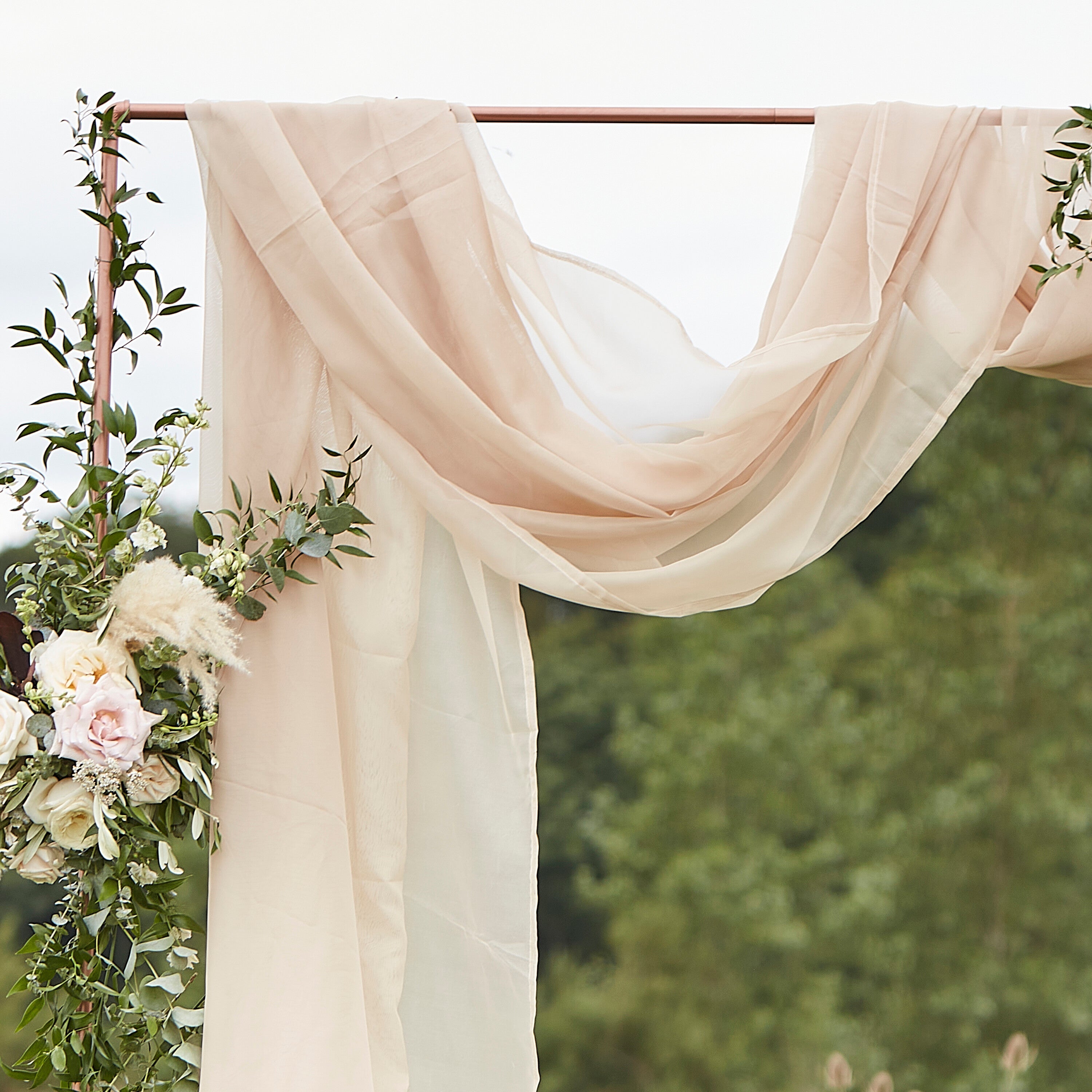 Taupe Draping Fabric Wedding Backdrop- 5 Inner Pack