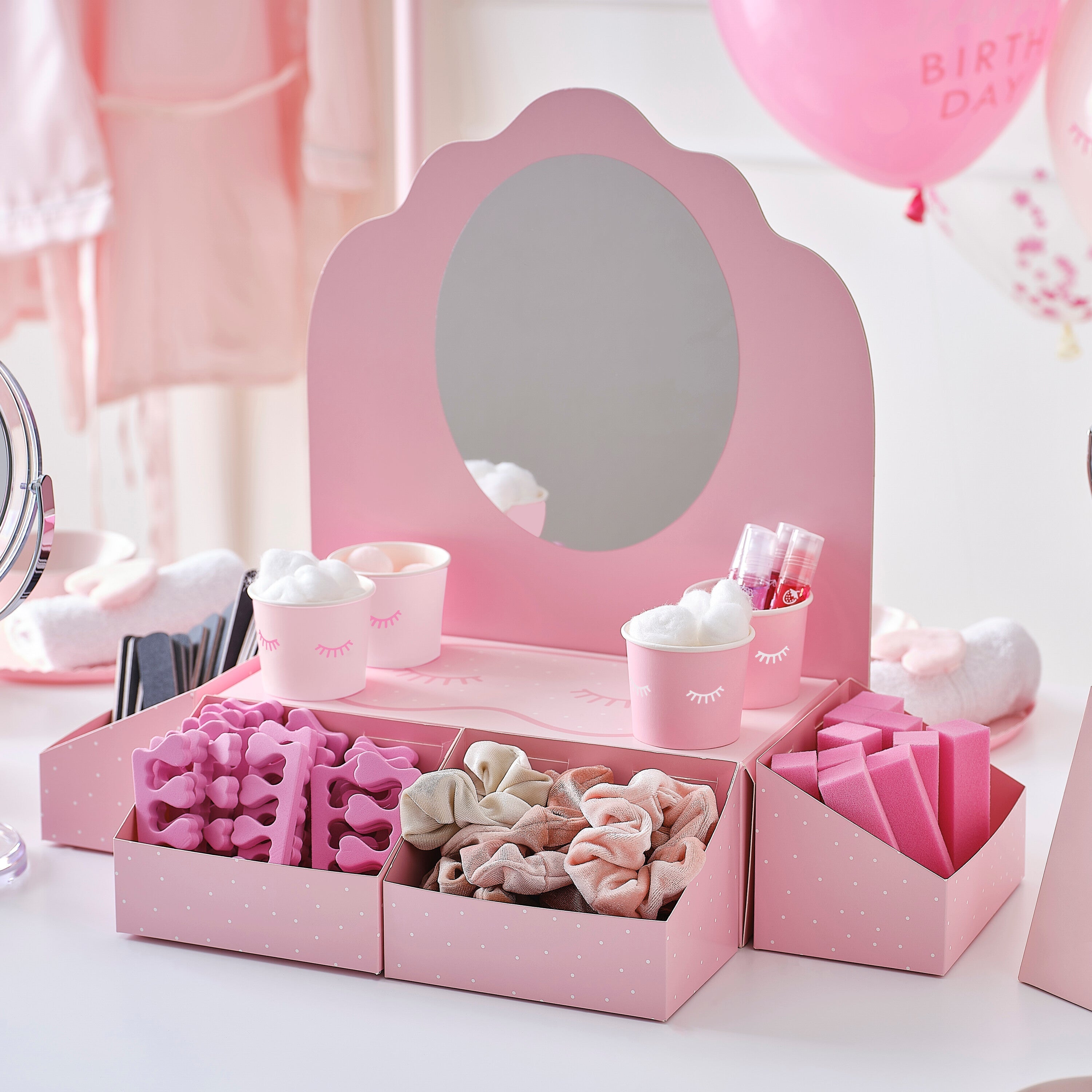 Pink Pamper Party Pamper Station & Treat Stand- 5 Inner Pack