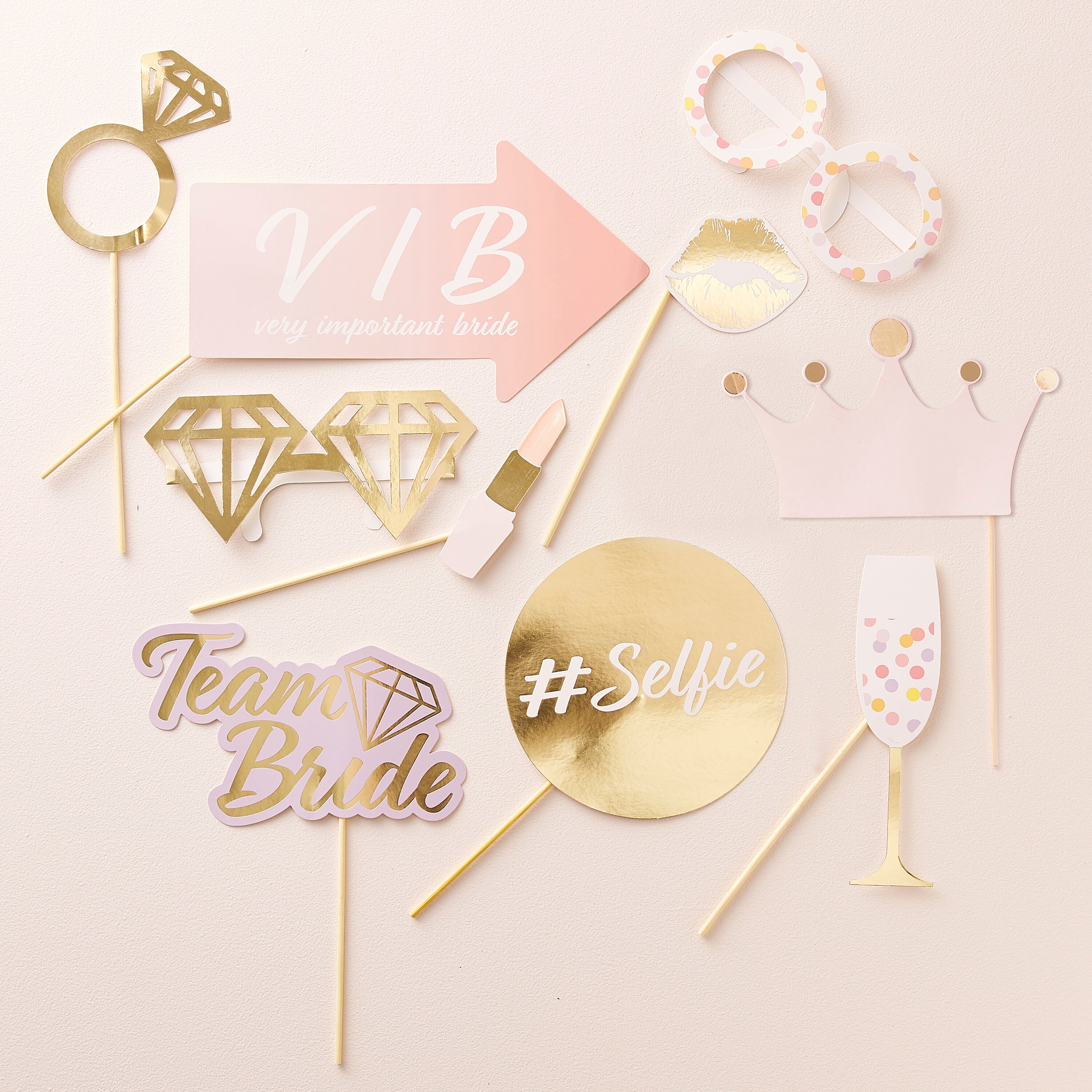 Gold Hen Party Photobooth Props