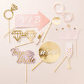Gold Hen Party Photobooth Props- 5 Inner Pack