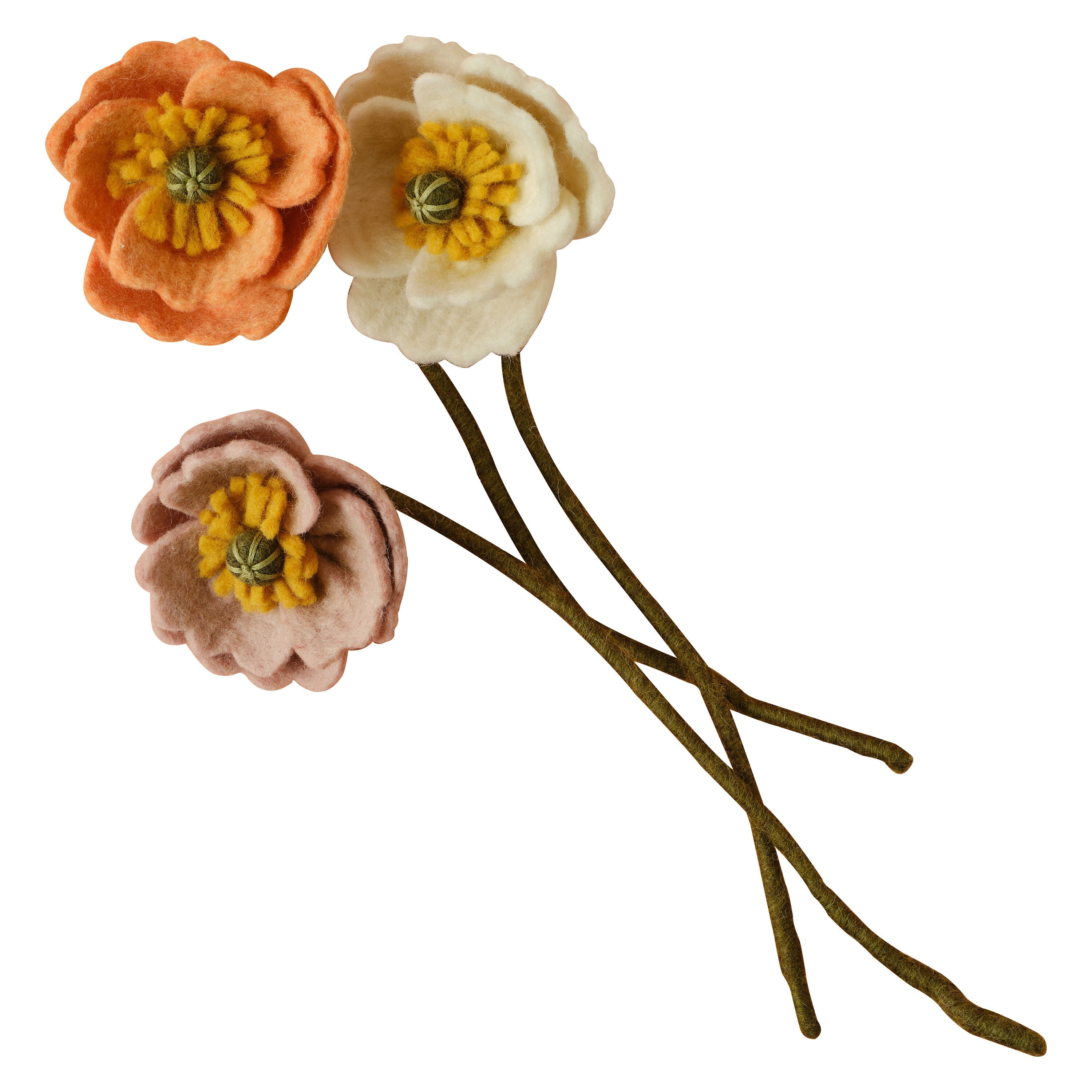 Felt Icelandic Poppy Stems
