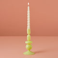 Green Glass Bubble Dinner Candle Holder