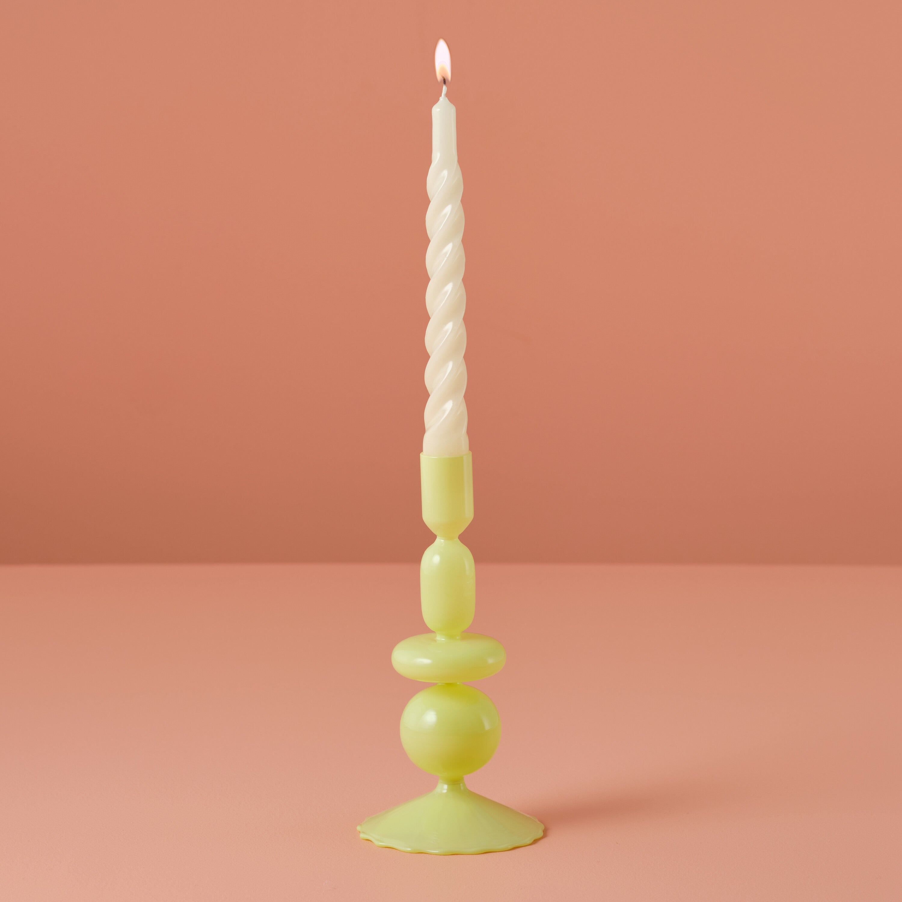 Green Glass Bubble Dinner Candle Holder- 1 Inner Pack