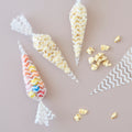 White Chevron Sweet Cone Bags- 10 Inner Pack