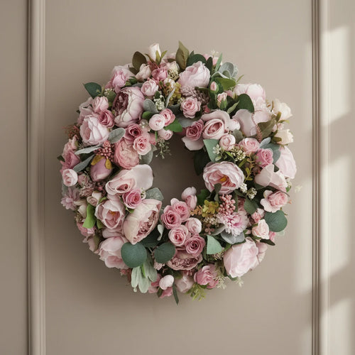 20 Inch Pink Vintage Inspired Wreath