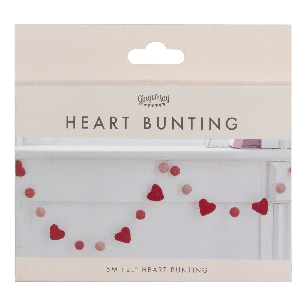 Felt Heart Bunting- 5 Inner Pack
