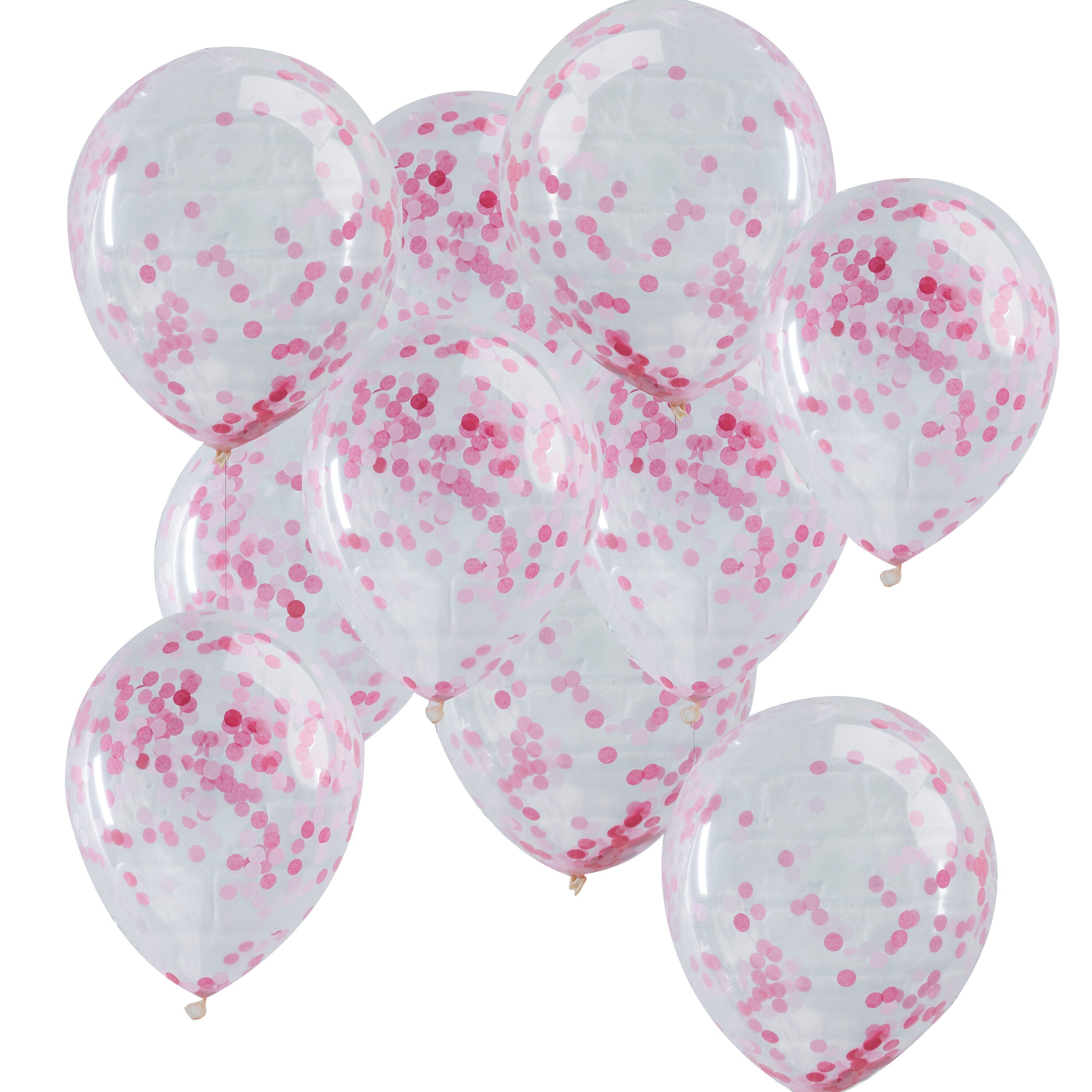 Pink Confetti Balloons- 5 Inner Pack