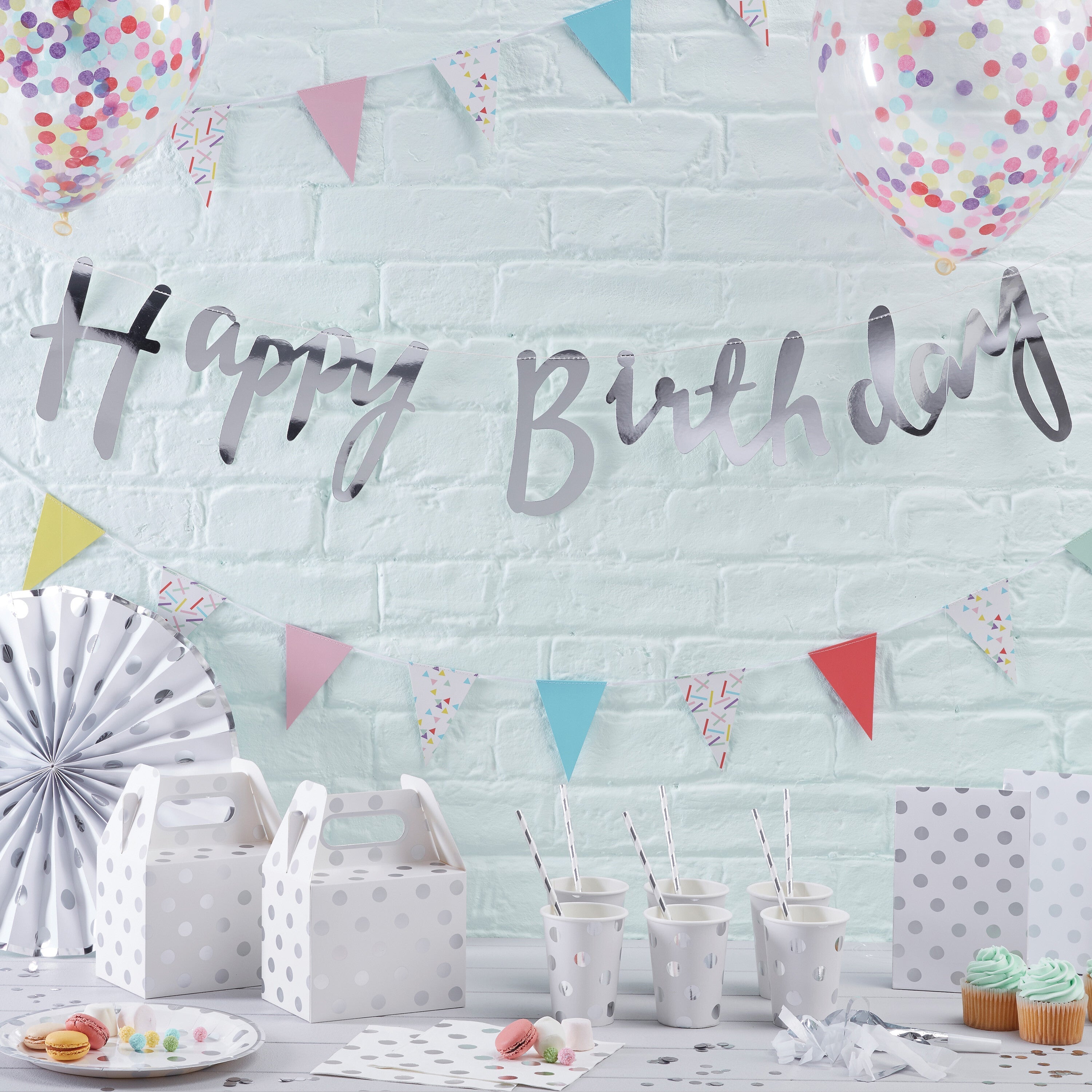 Pink Confetti Balloons- 5 Inner Pack