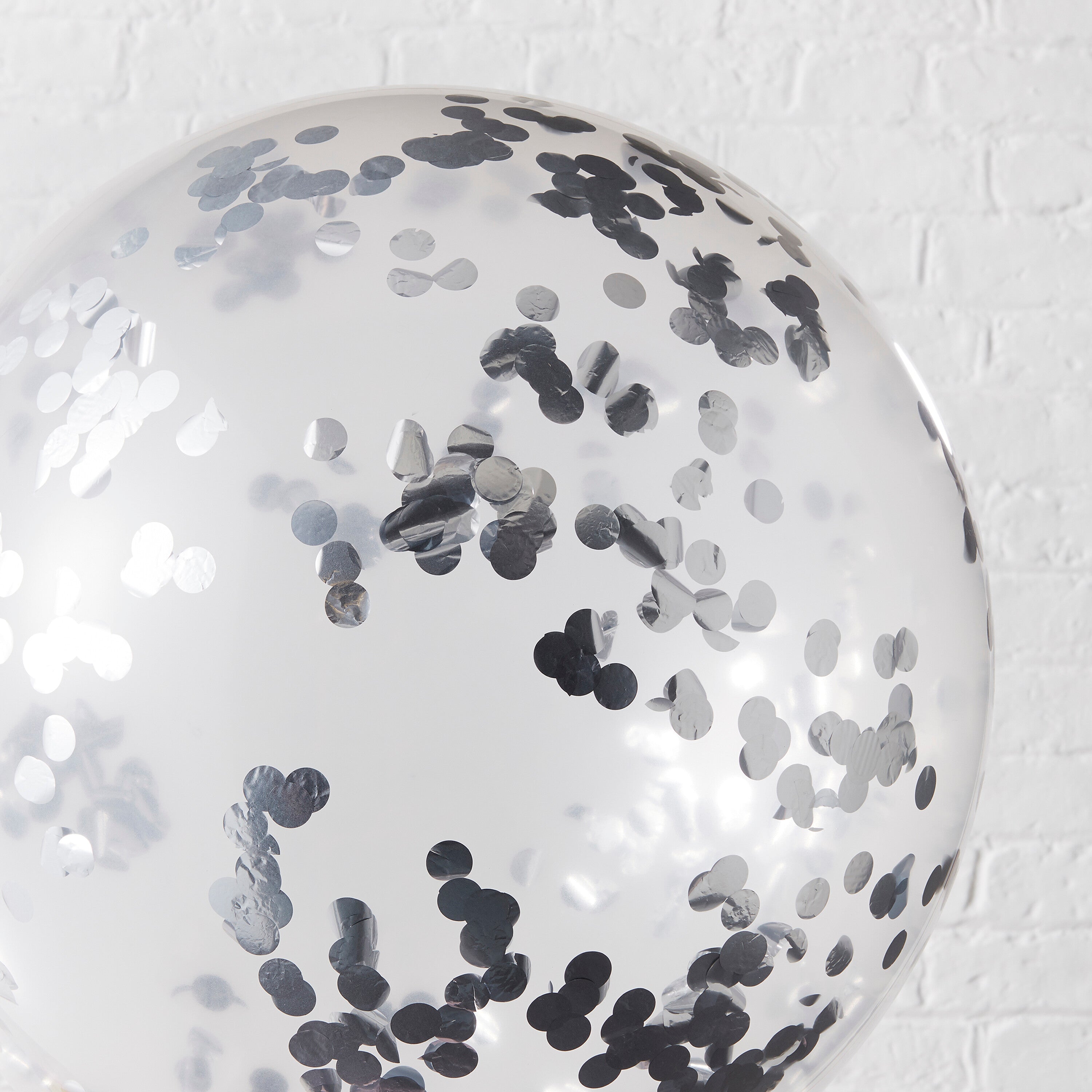 Silver Giant Confetti Balloons- 10 Inner Pack