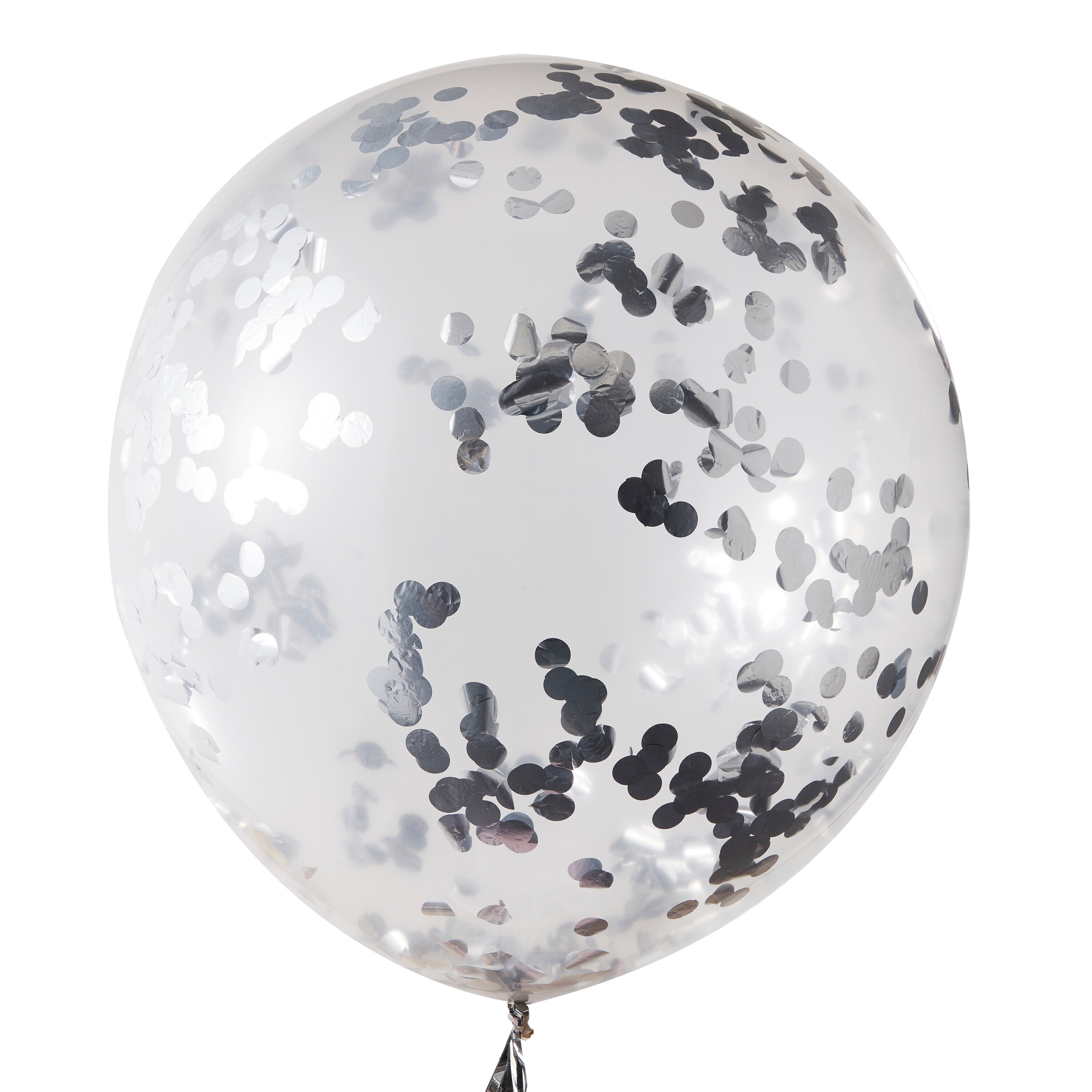 Silver Giant Confetti Balloons- 10 Inner Pack