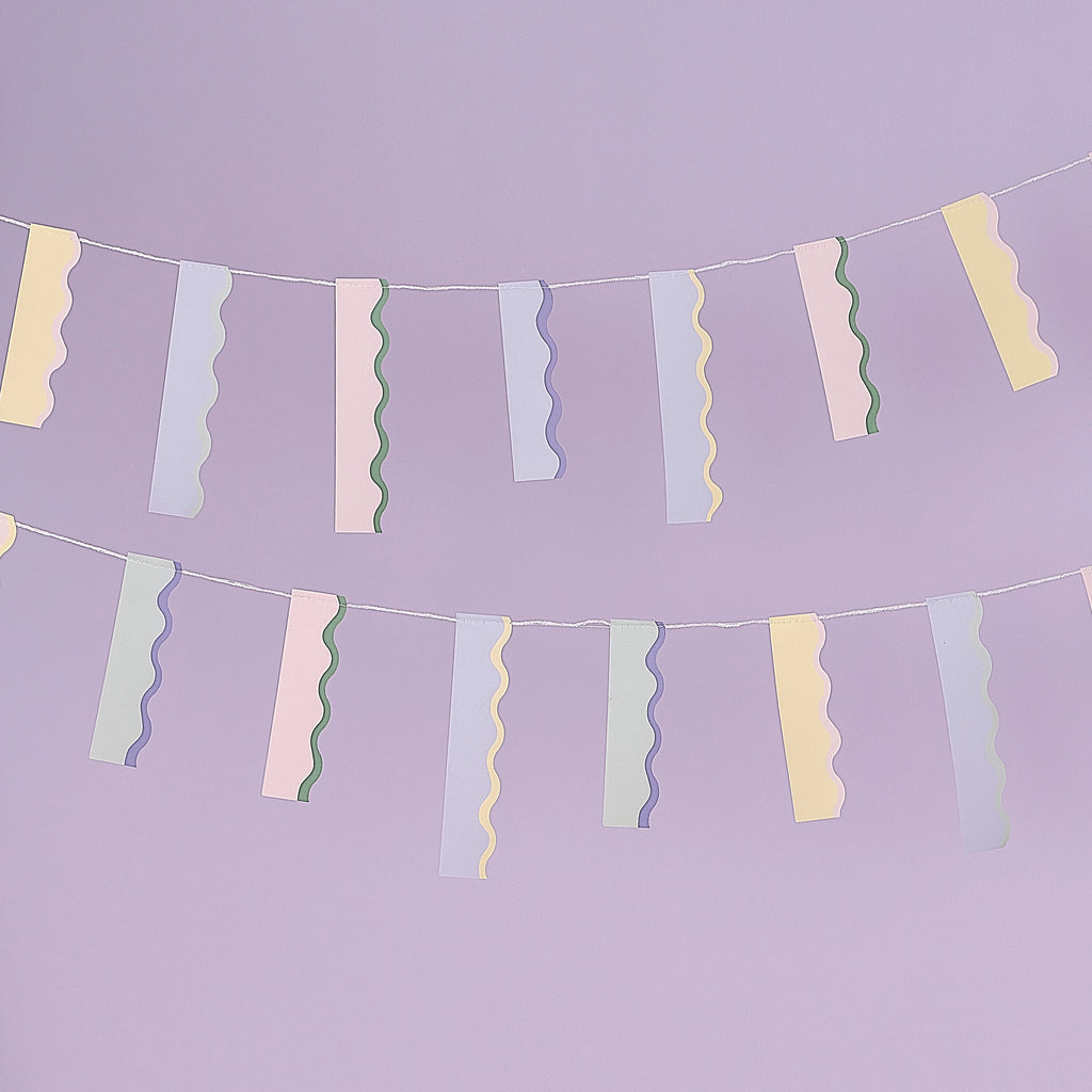 Wavy Pastel Bunting- 5 Inner Pack