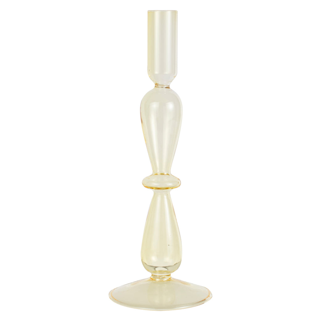 Yellow Glass Bubble Dinner Candle Holder- 5 Inner Pack
