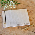 Wooden Happily Ever After Wedding Guest Book- 5 Inner Pack
