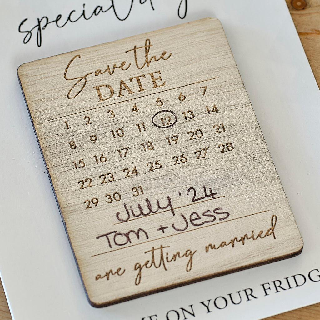 Wooden Save the Date Magnets