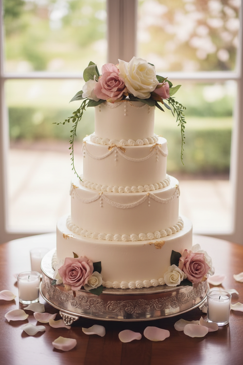 Rose Wedding Cake