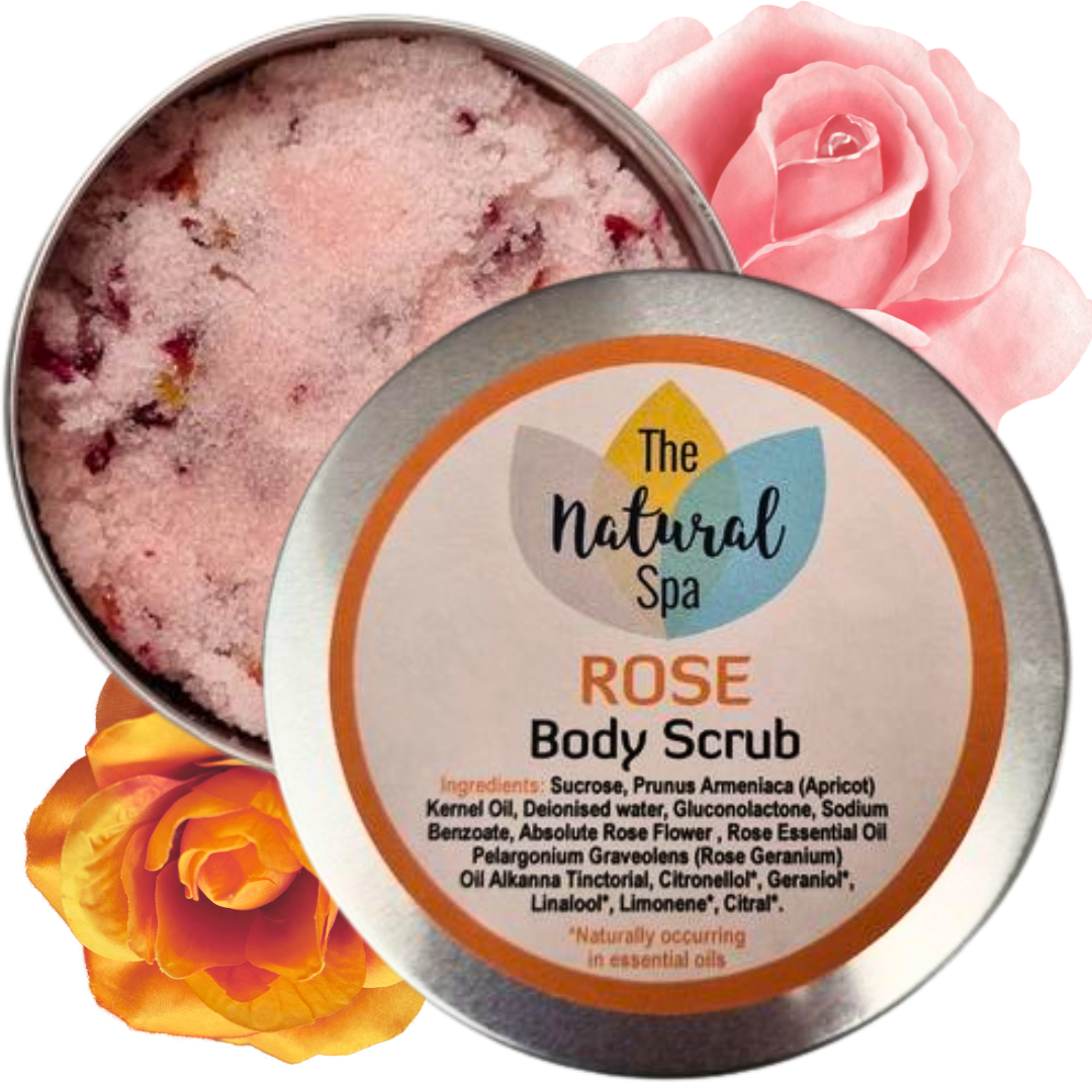 Rose Sugar Scrub | Natural Exfoliating Body Scrub for Smooth, Glowing Skin | Vegan, Plastic-Free Skincare | 3 Size Options