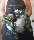 Meave navy and sage artificial bridal bouquet
