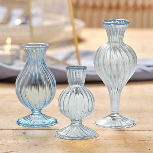 Blaue Glasvasen