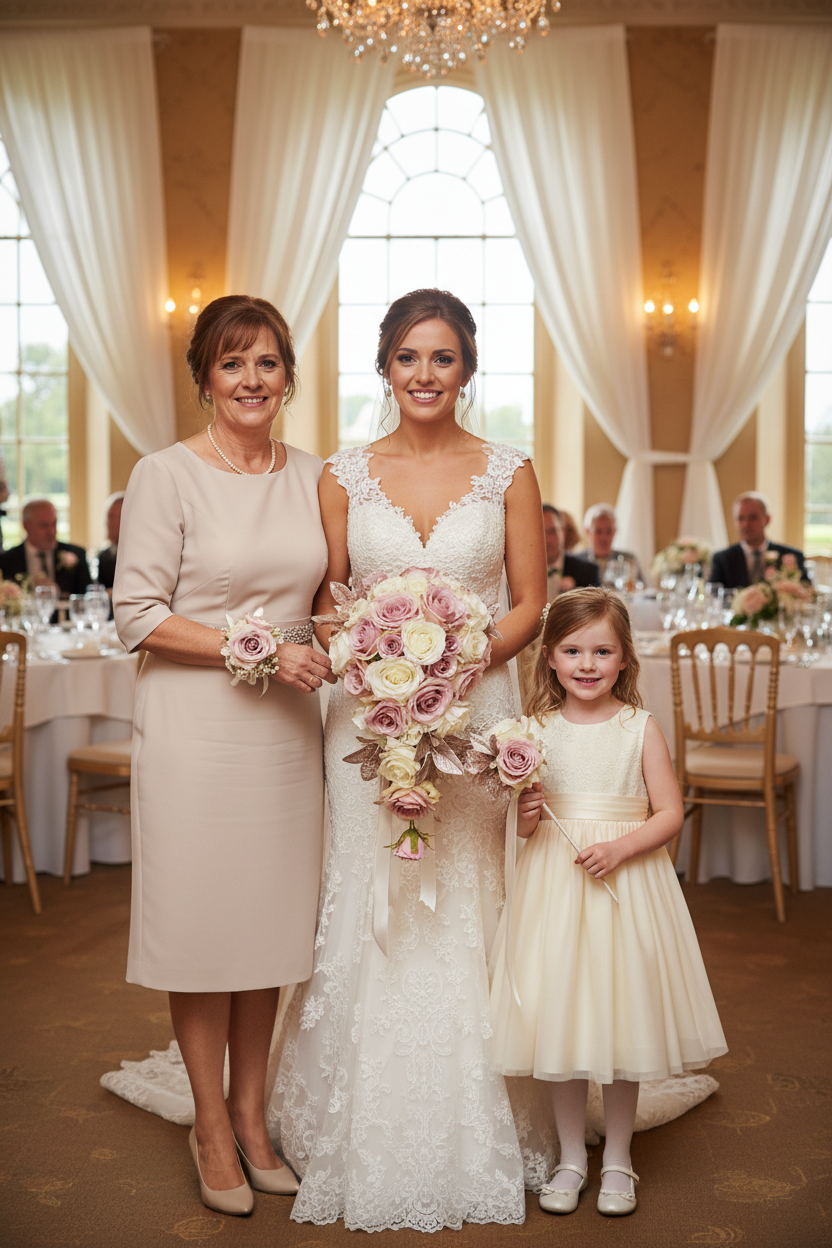 Stacey Rose Gold Bridal Bouquet lifestyle scene