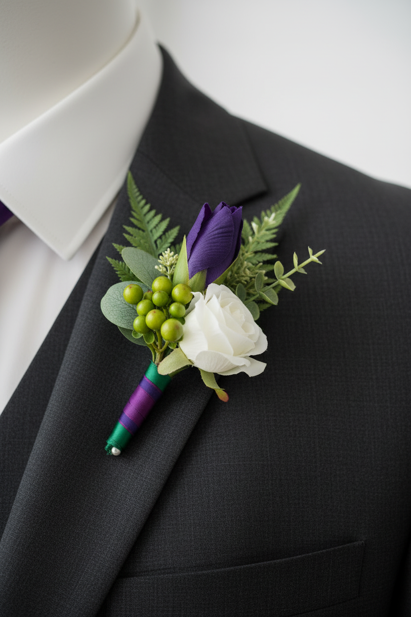 Suffragette Buttonhole Boutonnière