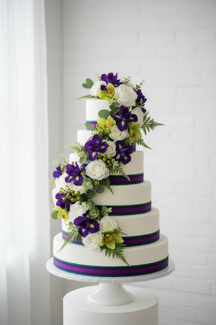 Suffragette Wedding Cake Flowers